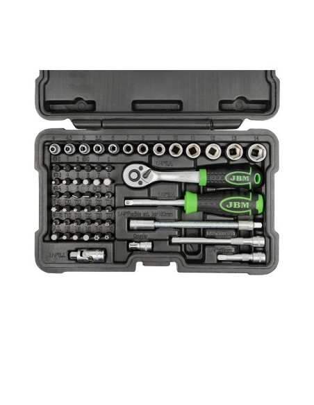 Hexagonal Socket Set 1/4`, 56 Pieces, Jbm
