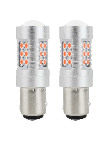 2 db P21/5W Canbus LED Autóizzó Piros 24SMD...