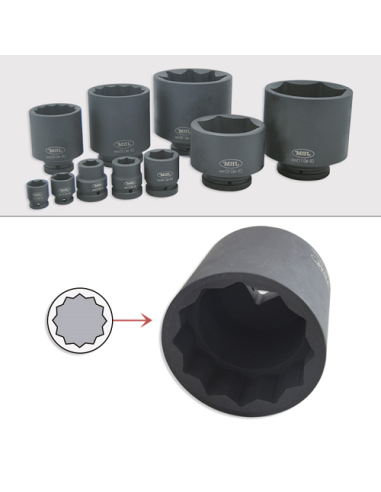 Impact Socket 1/2 Inch XZN 36MM