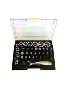 Trusa De 38 Tubulare Cu Clichet Telescopic De 1-4inch