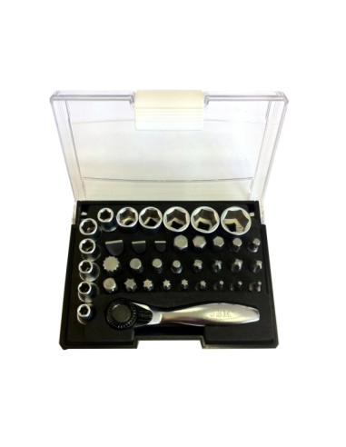38-Piece Socket Set with Telescopic Ratchet...