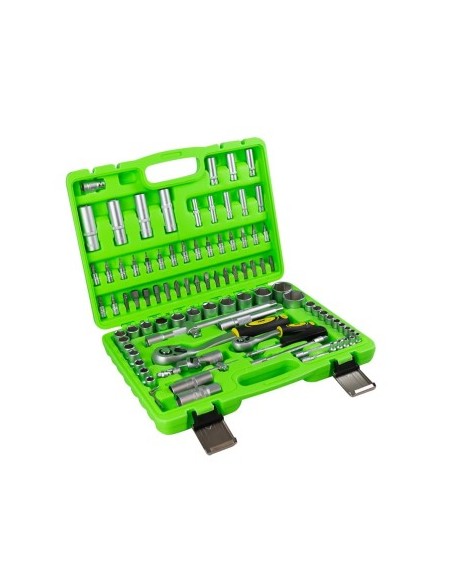 Hexagonal Socket Set with 94 Pieces with 1/2 and 1/4 Drive