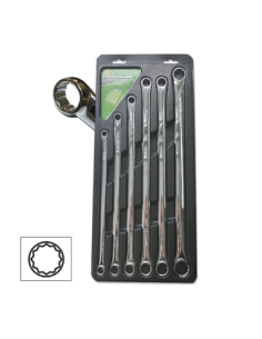 Set of 6 Extra Long 12 Point Ring Wrenches