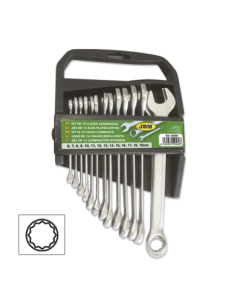 14-Piece Combination Wrench Set - Chrome Finish
