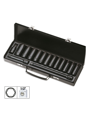 15-Piece Impact Set with 12 Long 1/2 INCH...