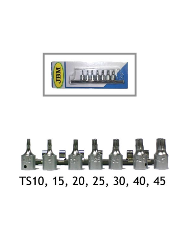 Set Tubular Heads TS 10. 15. 20. 25. 30. 40. 45