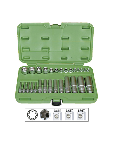 Set 28 Tubulare Torx Scurte Si Lungi