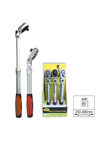 Articulated Extendable Ratchet 1/2` with 72 Teeth