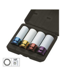 Set 4 Tubulare Impact De 1/2` Sp. Extractie Roti