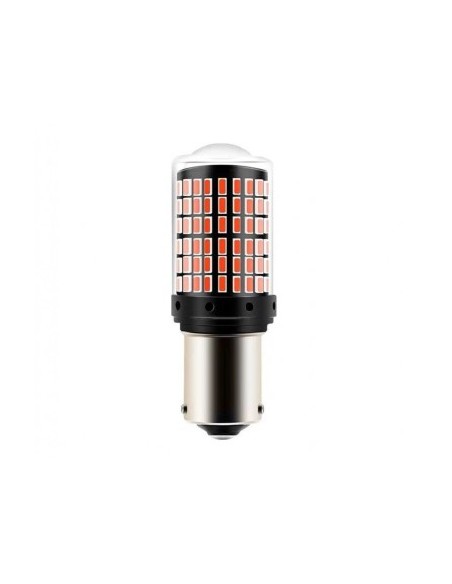 Car LED Canbus ORANGE BA15S P21W 144 SMD 3014 12V - BA15S-144SMD-3014-AMBER
