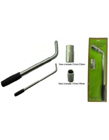 Adjustable Wheel Wrench with Reversible Socket