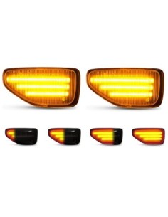Set of 2 Dynamic LED Wing Indicators with Smoke Glass for...