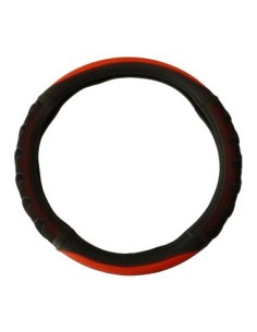 Steering Wheel Cover Made of Eco-Leather Red 37-39 cm
