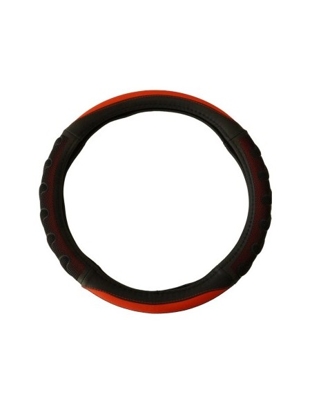 Steering Wheel Cover Made of Eco-Leather Red 37-39 cm