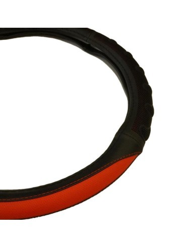 Steering Wheel Cover Made of Eco-Leather Red...