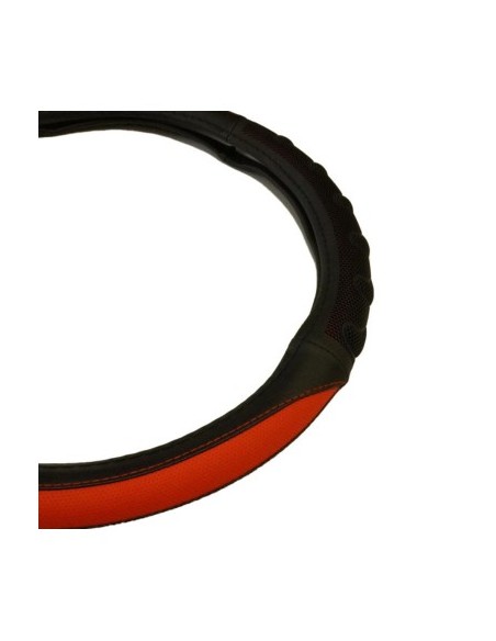 Steering Wheel Cover Made of Eco-Leather Red 37-39 cm