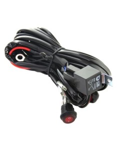 Wiring with button and relay 12V for 1 LED projector/LED...