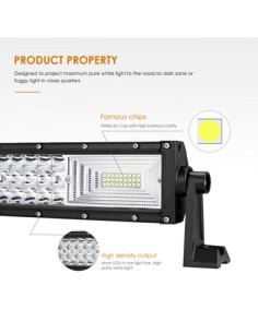 LED Bar Auto Curbat 594W, leduri pe 3 randuri, 12V-24V,... 2
