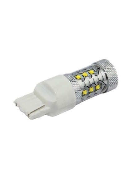 White Auto LED 80W T20 7440 W21W Canbus with CREE LEDs No Polarity with Single Intensity