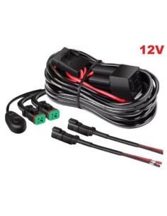 Wiring with button and relay 12V for 2 LED projectors/LED...