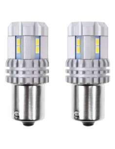 Set of 2 Auto LED Bulbs P21W (BA15S) UltraBright 12v/24v...