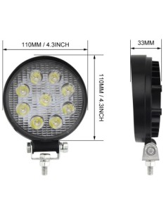 LED Offroad Projector 27W/12V-24V, Round, Flood Beam 60... 2