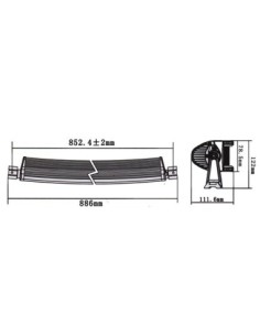 Καμπυλωτή μπάρα LED 180W/12V-24V, 15300 Lumen, 32"/81 cm,... 2