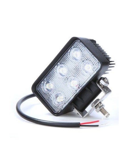 LED Offroad Car Projector 18W/12V-24V, 1320 Lumens, Rectangular, Spot Beam 30 Degrees