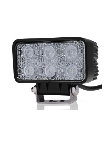 LED Offroad Car Projector 18W/12V-24V, 1320 Lumens, Rectangular, Spot Beam 30 Degrees