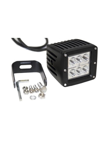 LED Offroad Car Projector 18W/12V-24V, Square, 1320 Lumens, Spot Beam 8 Degrees