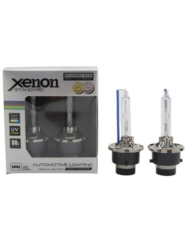 Set of 2 premium D2S xenon bulbs + 80% more light