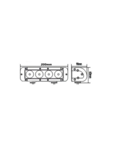 Μπάρα LED αυτοκινήτου Offroad 4D 40W/12V-24V, 3400 Lumen,... 2
