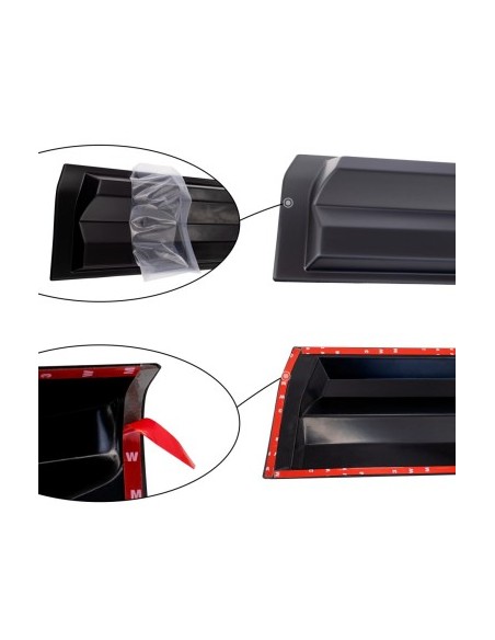 Set Ornamente laterale portiere negru mat Ford Ranger T9 2022+
