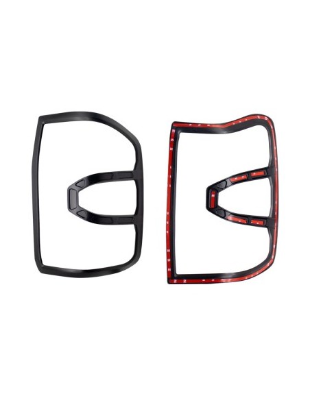 Μαύρα ματ διακοσμητικά για πίσω φώτα Ford Ranger T9 Sport, Wildtrak, XLT 2022-παρόν
