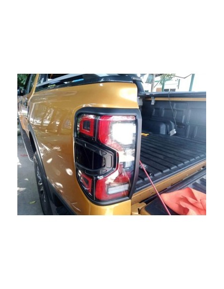 Μαύρα ματ διακοσμητικά για πίσω φώτα Ford Ranger T9 Sport, Wildtrak, XLT 2022-παρόν