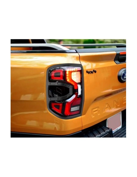 Μαύρα ματ διακοσμητικά για πίσω φώτα Ford Ranger T9 Sport, Wildtrak, XLT 2022-παρόν