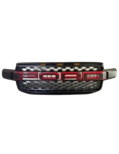 Grila radiator Raptor Style negru mat cu contur rosu si...
