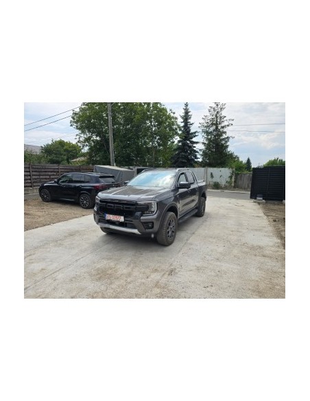 Raptor Style Matt Fekete Hűtőrács Piros Kerettel és Narancssárga LED-ekkel Ford Ranger T9 2022-2025-höz