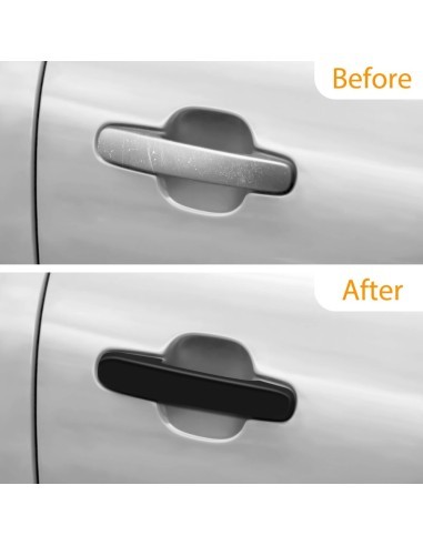 Set of 4 Matte Black Door Handle Trims for Ford...