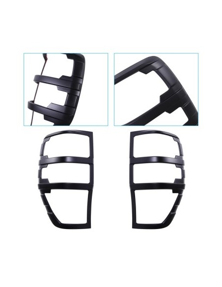 Set of 2 matte black ornaments for rear lights for Ford Ranger T6, T7, T8 2012-2022