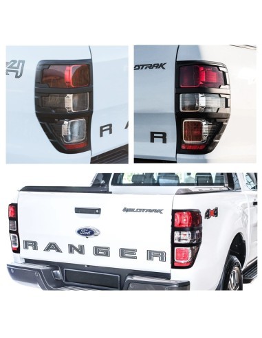 Set of 2 matte black ornaments for rear lights...