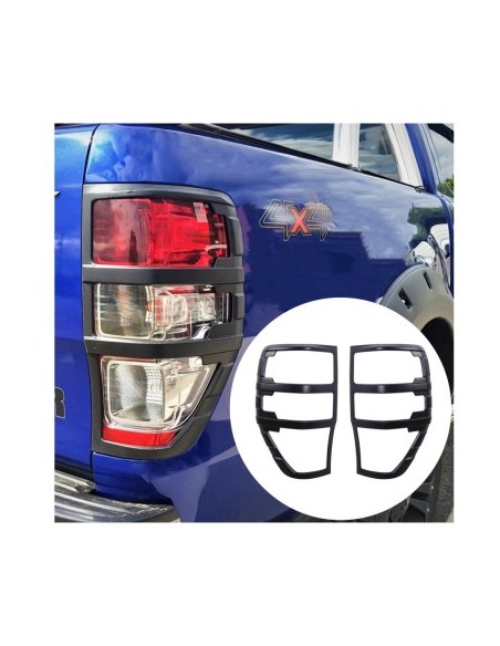 Set of 2 matte black ornaments for rear lights for Ford Ranger T6, T7, T8 2012-2022