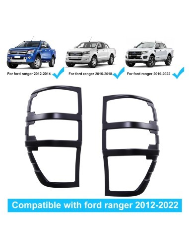 Set of 2 matte black ornaments for rear lights...