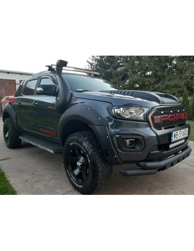 Matte black hood ornament for Ford Ranger T6,...