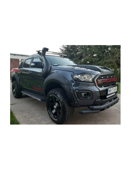 Matte black hood ornament for Ford Ranger T6, T7, T8 2012-2022
