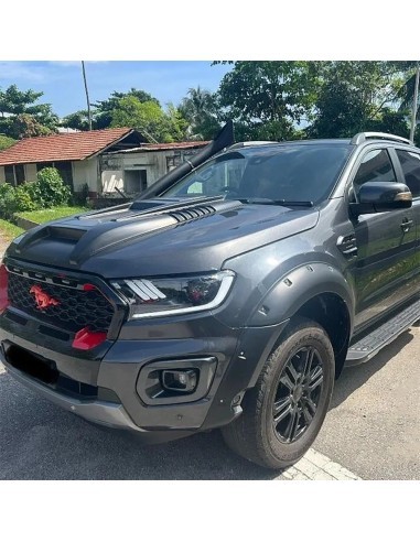 Matte black hood ornament for Ford Ranger T6,...