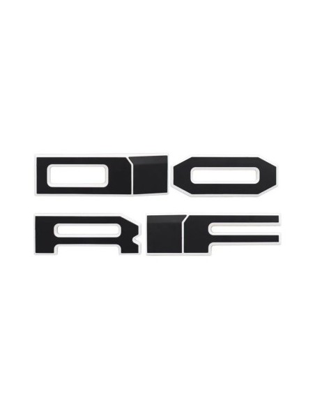 Matte black radiator grille with white outline, orange LEDs for Ford Ranger T8 2019-2022