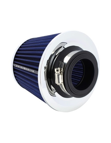 Universal car air intake sport filter, blue 120x157x150mm with adapters