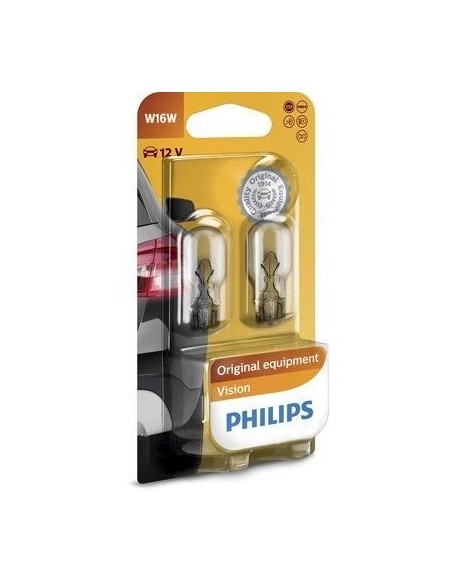 2 db W16W izzó készlet, 12v, Philips