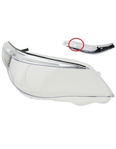 Right headlight glass for BMW Series 5 E60/E61...